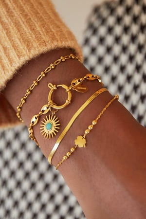 pulsera de acero inoxidable con eslabones  h5 Imagen2